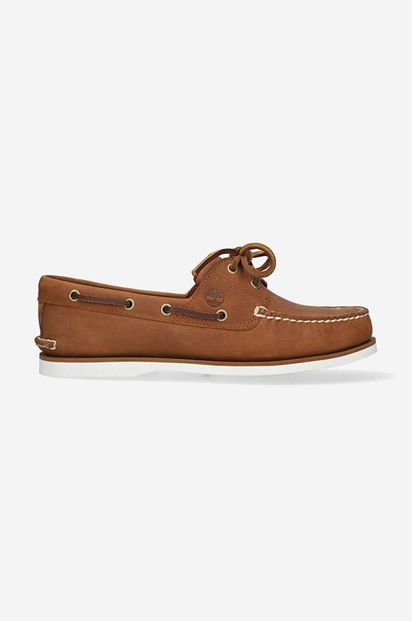 Timberland Kožne mokasinke Timberland Classic Boat 2 Eye za muškarce, boja: smeđa, A43V9-BROWN