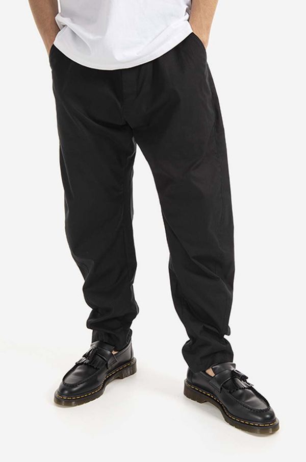 Tom Wood Pamučne hlače Tom Wood Purth Pant Rigato boja: crna, chinos kroj, 22223.979-BLACK
