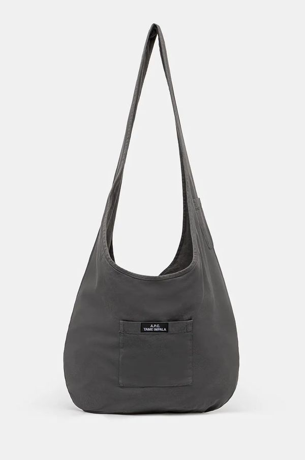 A.P.C. Torba A.P.C. Sac Quiker boja: siva, COHEL-M61965