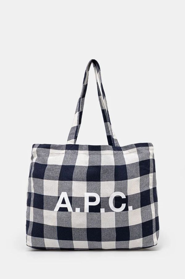 A.P.C. Torba A.P.C. Shopping Diane boja: tamno plava, COGZX-M61443