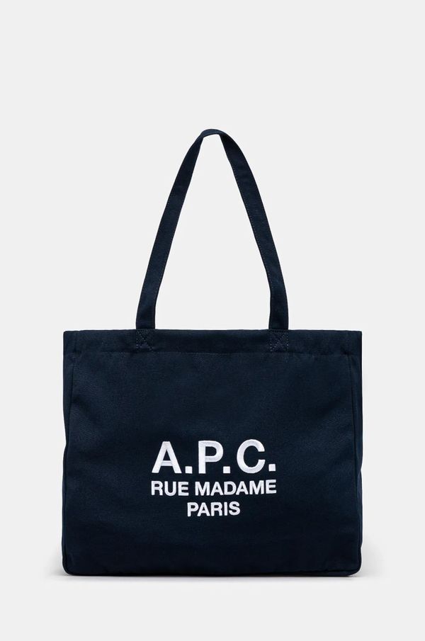 A.P.C. Torba A.P.C. Shopping Diane Rue Madame boja: tamno plava, PSAJS-M61938