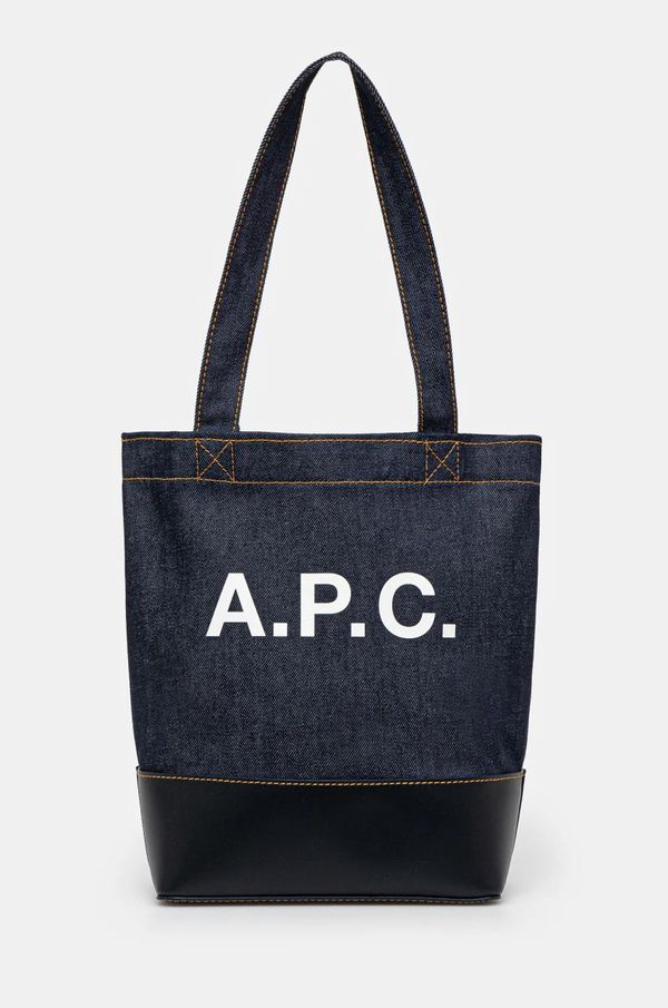 A.P.C. Torba A.P.C. Tote Axel Small boja: tamno plava, CODDP-M61568