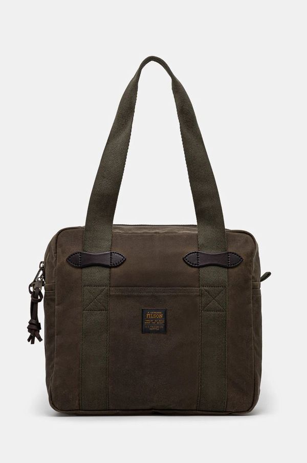Filson Torba Filson Tin Cloth Tote Bag With Zipper boja: zelena, FMBAG0053