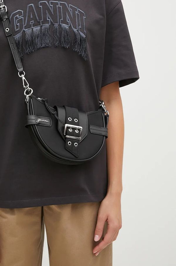 GANNI Torba GANNI Bucky Bag Small Crossbody Nylon boja: crna, A6134