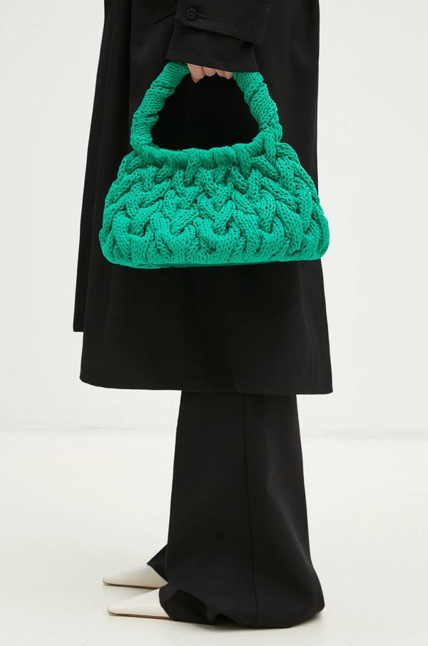 JW Anderson Torba JW Anderson Cable Knit Bag boja: zelena, HB0692.FA0345.500