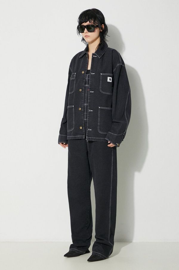 Carhartt WIP Traper jakna Carhartt WIP OG Michigan Coat za žene, boja: crna, za prijelazno razdoblje, I031923.8906