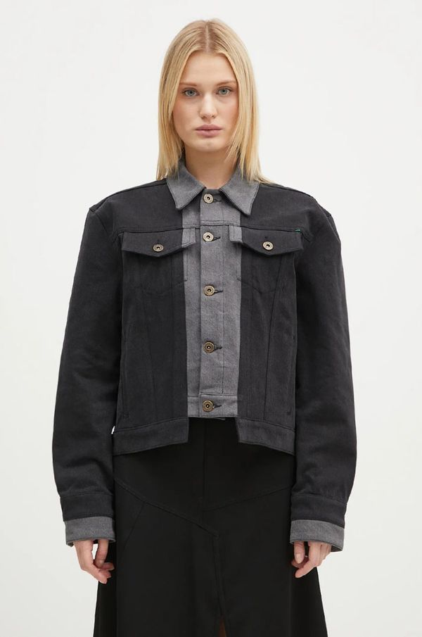 JW Anderson Traper jakna JW Anderson Layered Denim Jacket za žene, boja: siva, za prijelazno razdoblje, oversize, DJ0034.PG1657.938