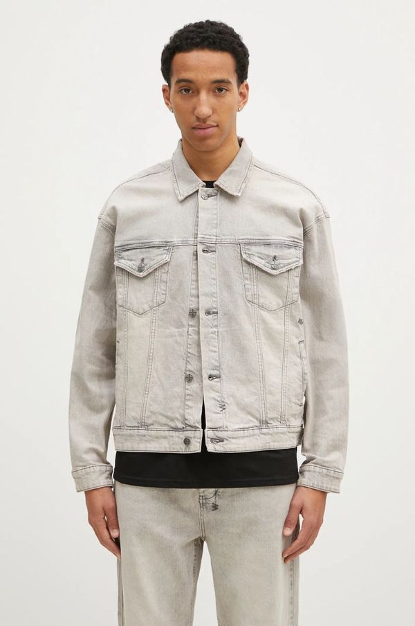 KSUBI Traper jakna KSUBI Oh G Jacket Pluto za muškarce, boja: siva, za prijelazno razdoblje, oversize, MPF24JK005