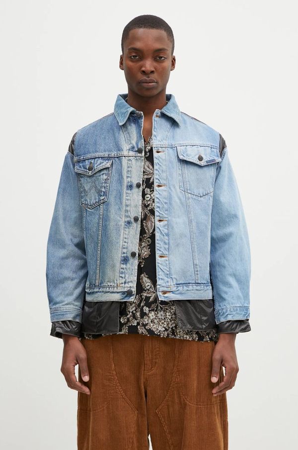 Needles Traper jakna Needles Covered Jacket boja: plava, za muškarce, za prijelazno razdoblje, PU337