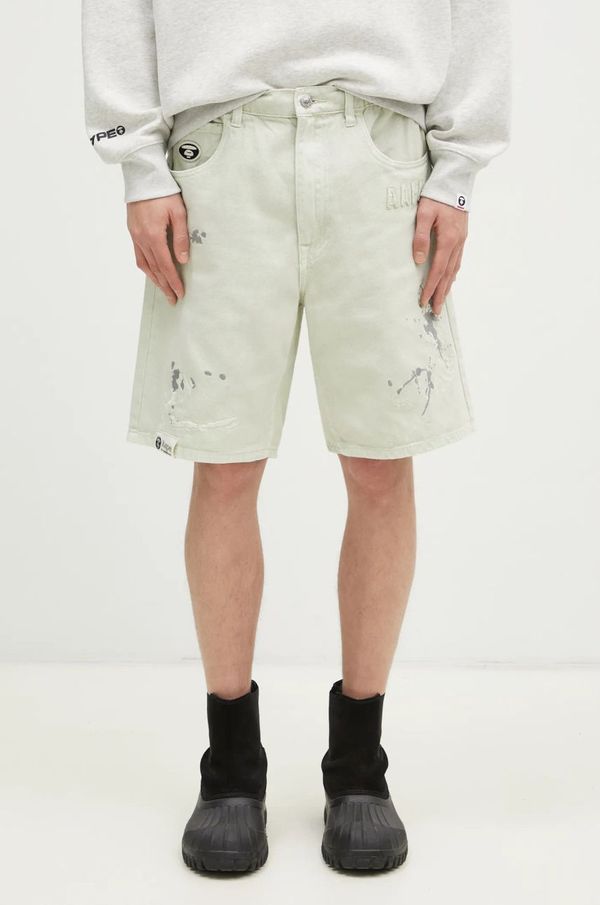 AAPE Traper kratke hlače AAPE za muškarce, boja: zelena, AAPSPMA688XXM