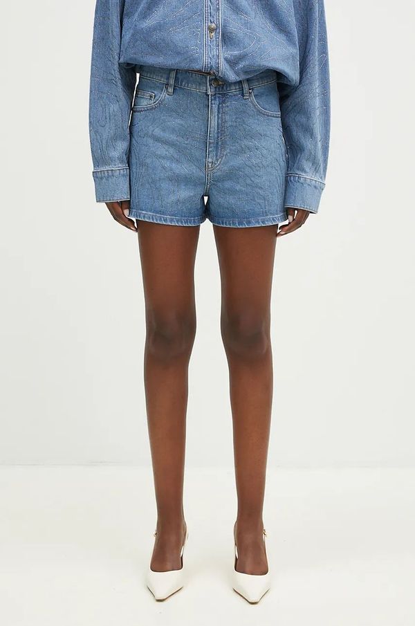 Rotate Traper kratke hlače Rotate Rhinestone Denim za žene, s uzorkom, visoki struk, 1126391468