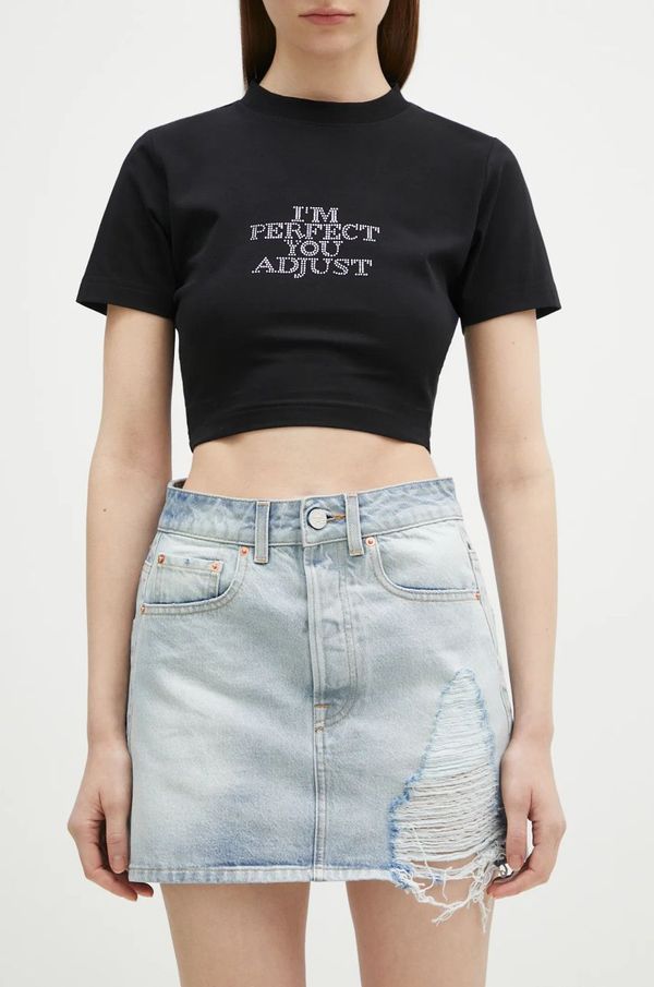 Vetements Traper suknja VETEMENTS Destroyed Denim Mini mini, ravna, WA66SK500L