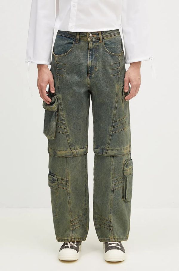 Andersson Bell Traperice Andersson Bell Cargo Coated Wide-Leg Jeans za muškarce, apa749ml