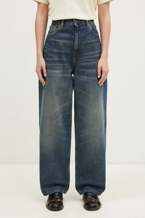 Carhartt WIP Traperice Carhartt WIP Brandon Pant za žene, visoki struk, I034638.014Q