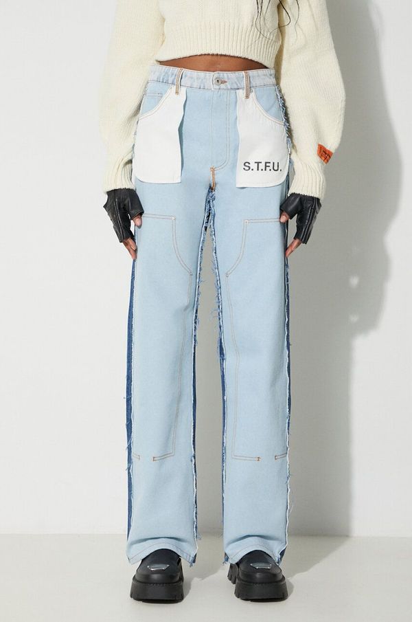 Heron Preston Traperice Heron Preston Washed Insideout Carpenter za žene, visoki struk, HWYB007F23DEN0014510