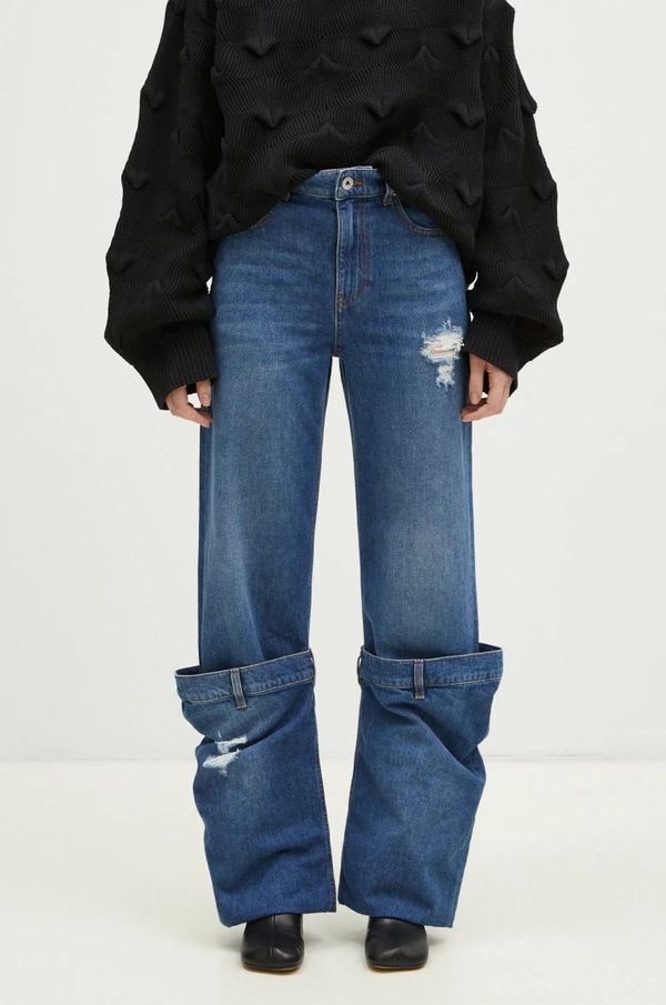 JW Anderson Traperice JW Anderson Bucket Jeans za žene, visoki struk, DT0056.PG1164.804