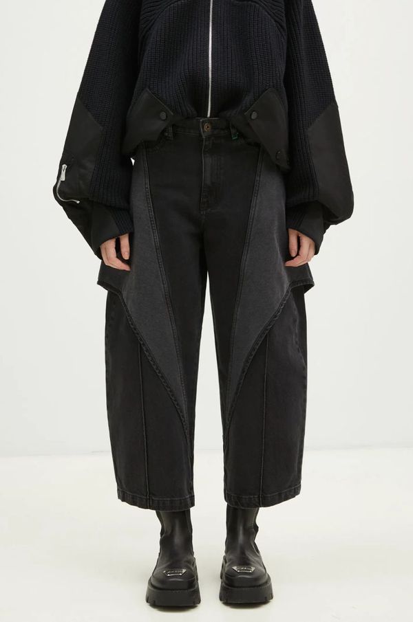 JW Anderson Traperice JW Anderson Cropped Sculptural Jeans za žene, visoki struk, DT0099.PG1657.938