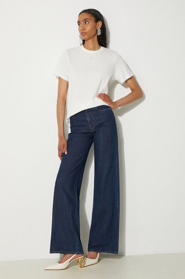 Kenzo Traperice Kenzo Ayame Regular Waist Fit Jeans za žene, visoki struk, FE62DP2176F2.DD
