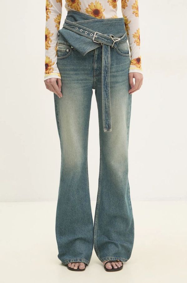 Y/Project Traperice Y/Project WRAP BELT JEANS za žene, visoki struk, 107PA006