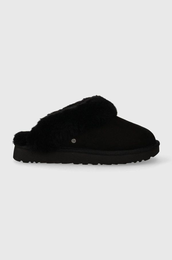 Ugg Kućne papuče od brušene kože UGG Classic Slipper II boja: crna, 1130876.BLK-BLK
