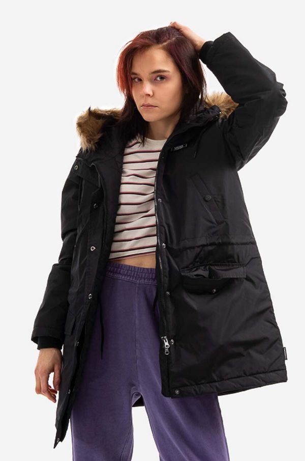 Vans Jakna Vans Wm Tanner Hood boja: crna, za zimu, VN0A5LJ9BLK-black