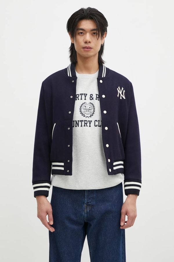 Sporty & Rich Vunena bomber jakna Sporty & Rich Yankees Serif Varsity boja: tamno plava, za prijelazno razdoblje, OW007505635BL32