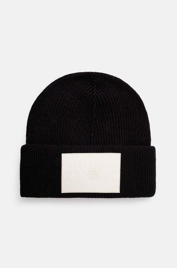 MM6 Maison Margiela Vunena kapa MM6 Maison Margiela boja: crna, vunena, S52TB0004.M13036