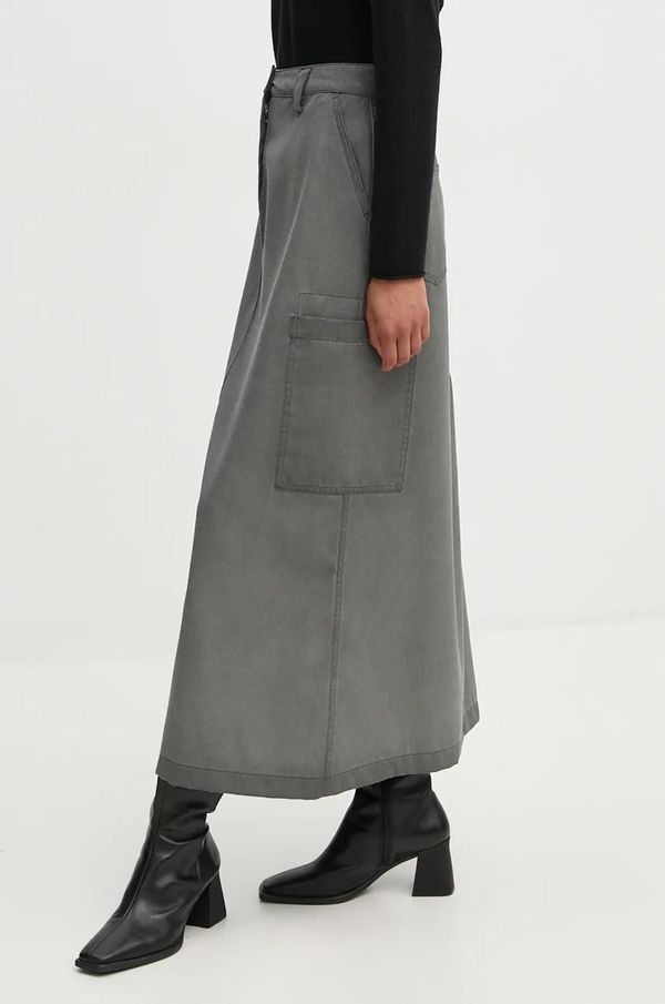 Sunnei Vunena suknja Sunnei boja: siva, maxi, širi se prema dolje, RTWWSKR018