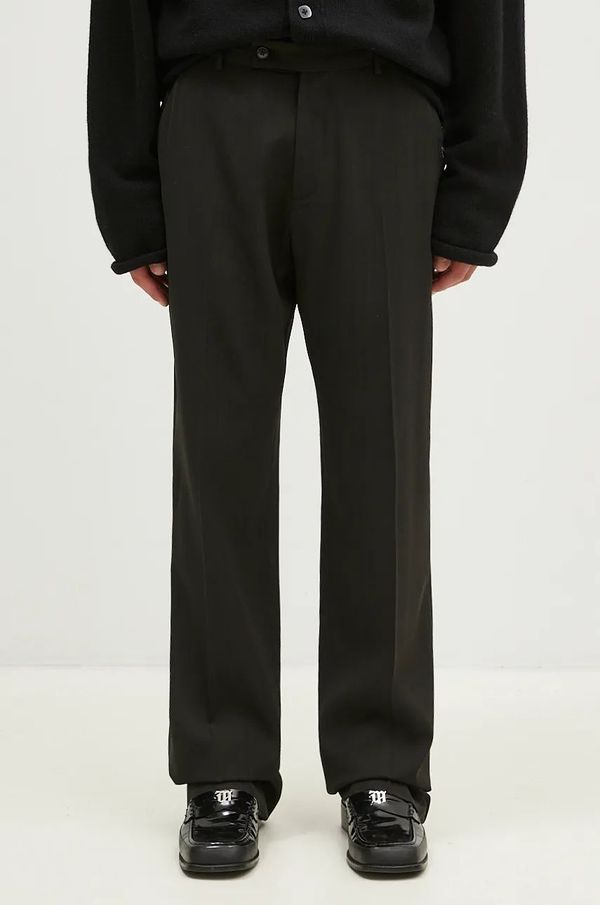 Martine Rose Vunene hlače Martine Rose Tailored Relaxed Fit Trouser boja: crna, ravni kroj, 303WT05006