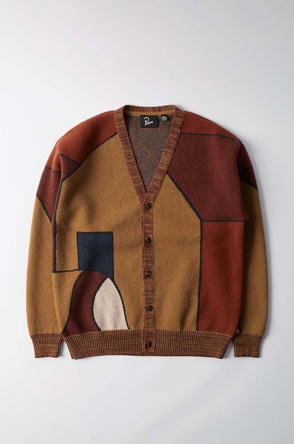 by Parra Vuneni kardigan by Parra Your Stupid Shed Knitted Cardigan boja: smeđa, 52325