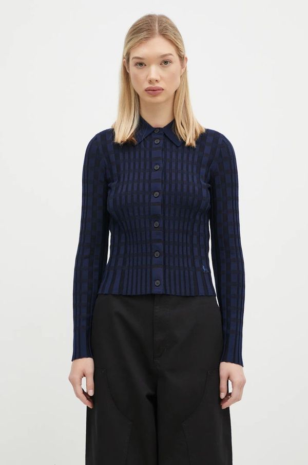 Maison Kitsuné Vuneni kardigan Maison Kitsuné Checked boja: tamno plava, lagani, NW00412KF0003