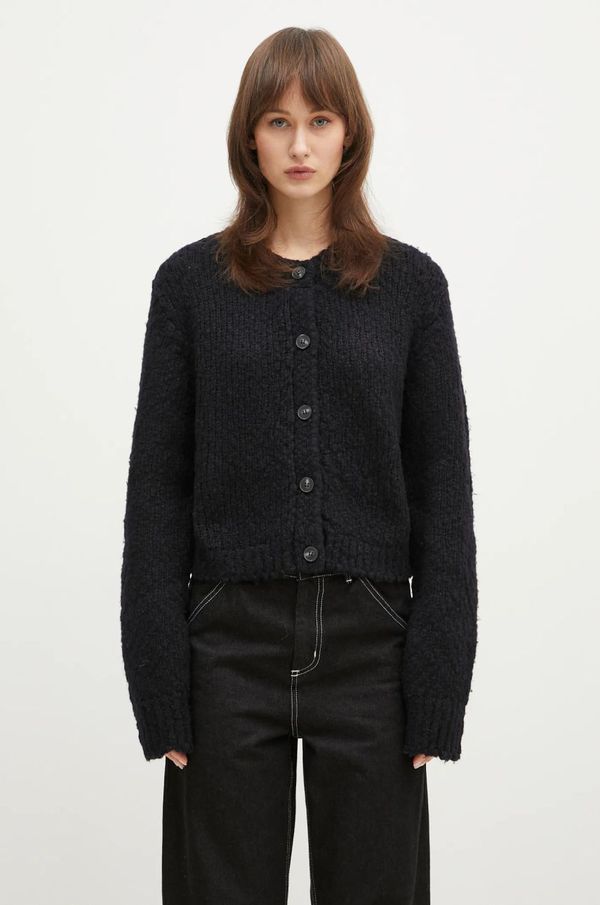 Samsoe Samsoe Vuneni kardigan Samsoe Samsoe Sameryem boja: crna, F24400084