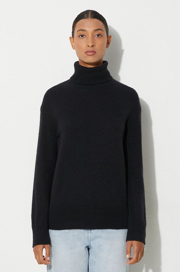 A.P.C. Vuneni pulover A.P.C. Pull Amal za žene, boja: crna, s dolčevitom, WYAAD-F23374