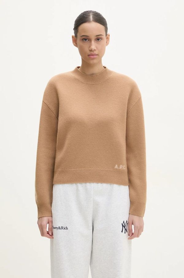 A.P.C. Vuneni pulover A.P.C. Pull Esther za žene, boja: smeđa, WVBDK-F23373