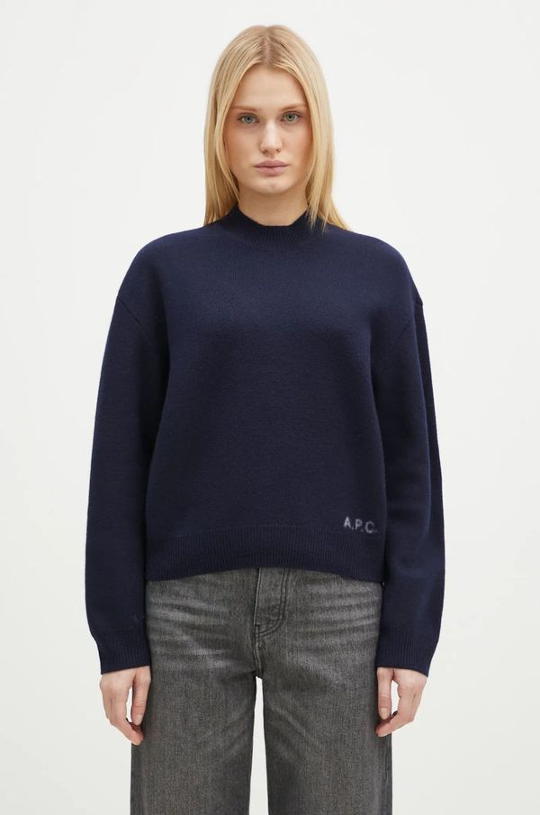 A.P.C. Vuneni pulover A.P.C. Pull Esther za žene, boja: tamno plava, WVBDK-F23373