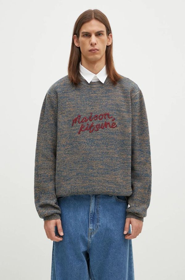 Maison Kitsuné Vuneni pulover Maison Kitsuné Maison Kitsune Handwriting za muškarce, LM00814KT1063