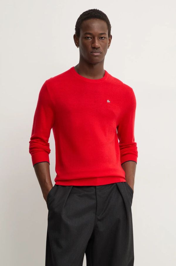 Napapijri Vuneni pulover Napapijri Damavand za muškarce, boja: crvena, lagani, NP0A4GJUR061
