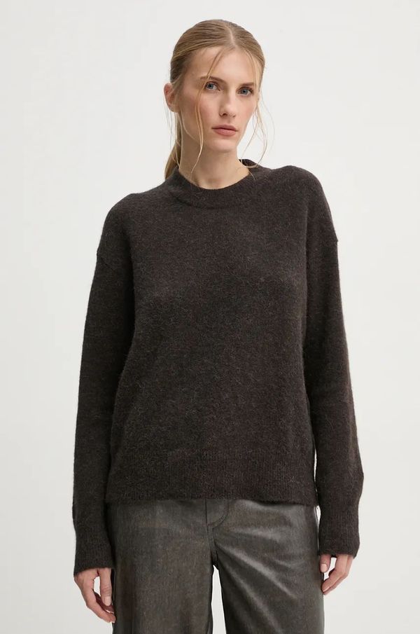 Samsoe Samsoe Vuneni pulover Samsoe Samsoe za žene, boja: smeđa, lagani