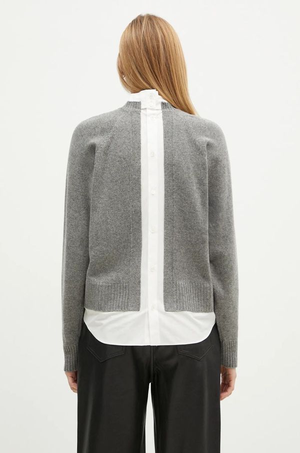 Undercover Vuneni pulover Undercover Knit za žene, boja: siva, lagani, UC2D1905.1