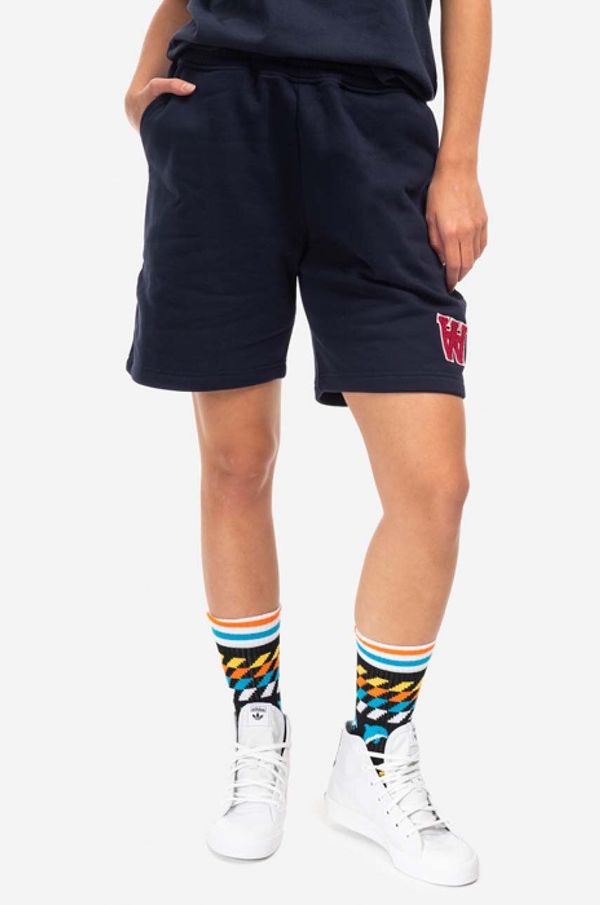 Wood Wood Pamučne kratke hlače Wood Wood Lis boja: tamno plava, s aplikacijom, srednje visoki struk, 10231800.2424-NAVY