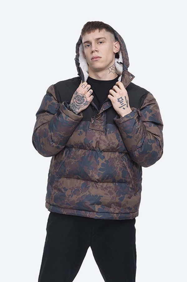 Wood Wood Pernata jakna Wood Wood Andy Down Anorak za muškarce, boja: smeđa, za zimu, 12035909.1223-KHAKIAO