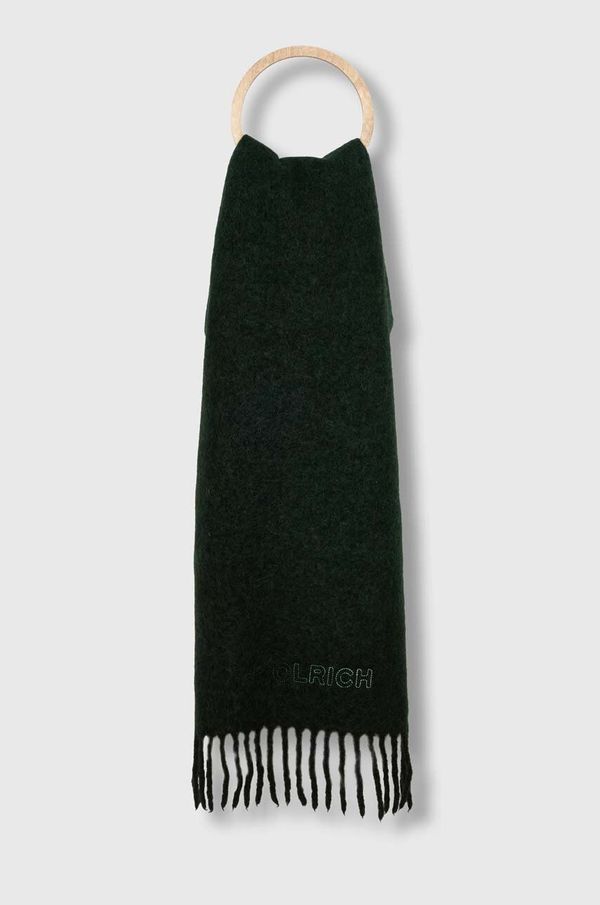 Woolrich Kratki vuneni šal Woolrich Alpaca Wool Ombre Scarf boja: zelena, s uzorkom, CFWWAC0174FRUT3552