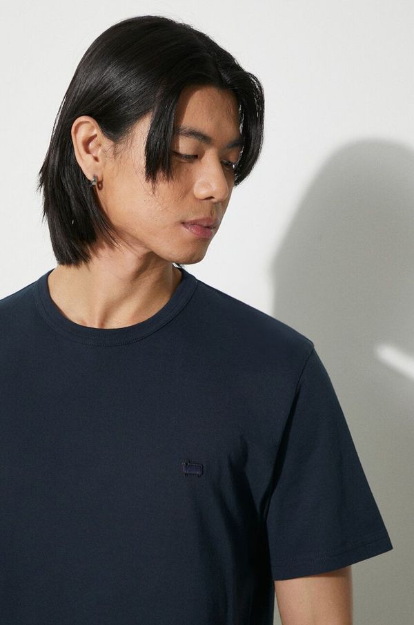 Woolrich Pamučna majica Woolrich Sheep Tee za muškarce, boja: tamno plava, bez uzorka, CFWOTE0093MRUT2926