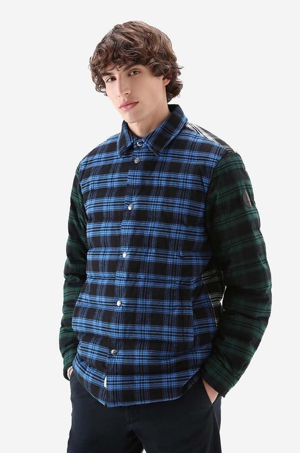 Woolrich Pernata jakna Woolrich Check Overshirt za muškarce, za prijelazno razdoblje, CFWOOS0080MRUT3331-31073