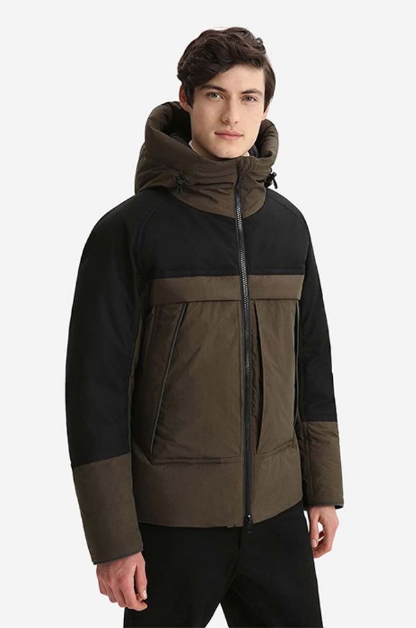 Woolrich Pernata jakna Woolrich Male Mixed Media Teton Jacket za muškarce, boja: zelena, za zimu, CFWOOU0525MRUT1723-614