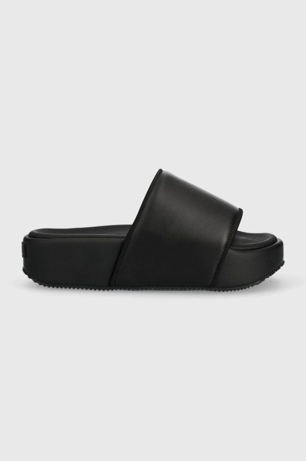 Y-3 Kožne natikače adidas Originals Y-3 Slide boja: crna, FZ6403-black
