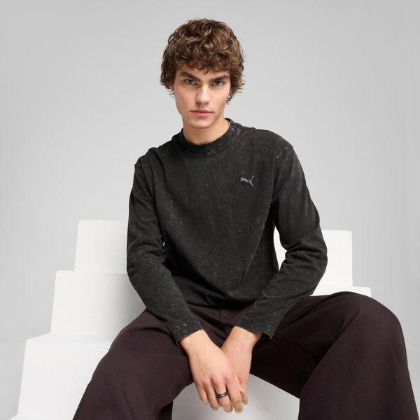 PUMA FUTURE.Puma.ARCHIVE Relaxed Dye Tee Unisex, Black, Size L, Clothing