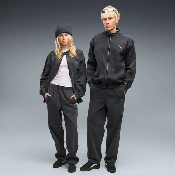 PUMA FUTURE.PUMA.ARCHIVE Relaxed Washed Twill Track Pants Unisex, Men, Black, S