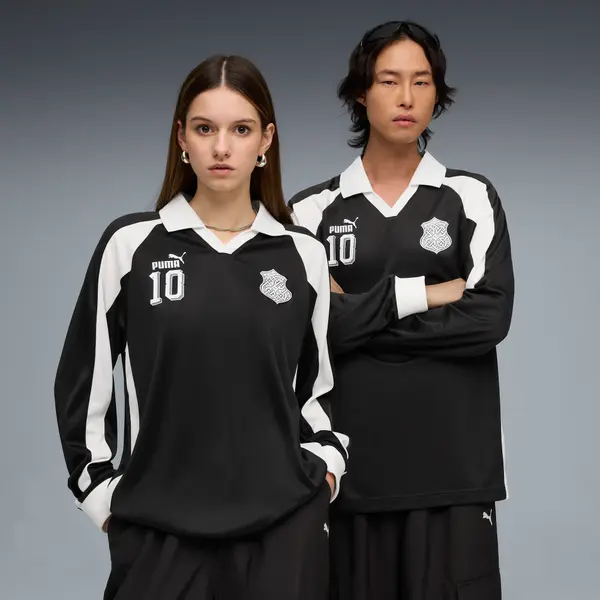 PUMA FUTURE.PUMA.ARCHIVE T7 Drill Jersey Unisex, Clothing, Black, S