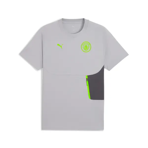 PUMA Manchester City PUMATECH Pocket Tee Men, Sport, Galactic Gray/Pro Green, S